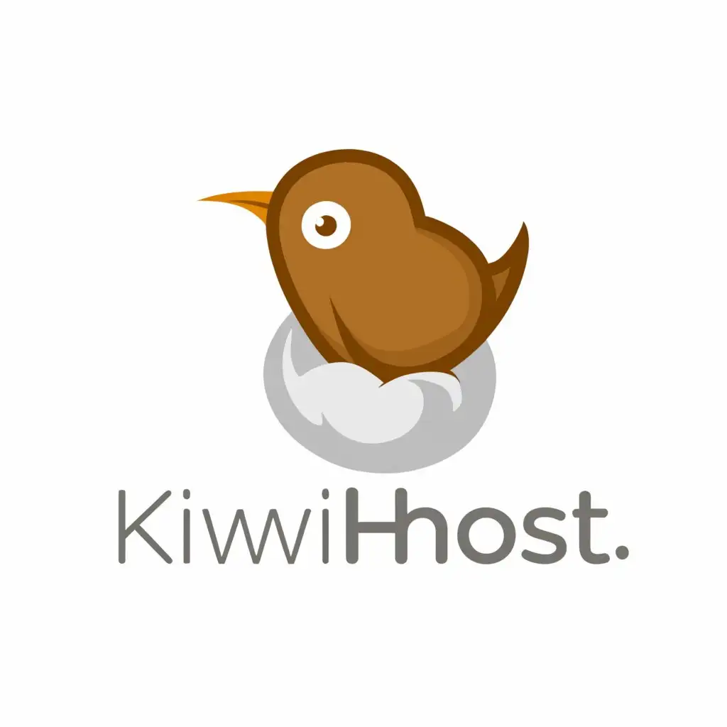 a logo design,with the text "kiwihost.net", main symbol:A kiwi bird riding a cloud,complex,be used in Internet industry,clear background