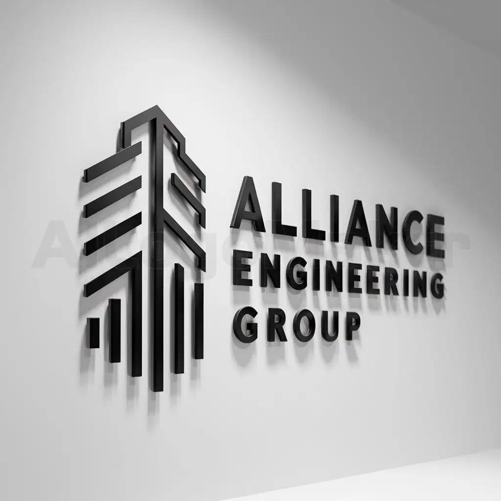 a logo design,with the text "Alliance Engineering Group", main symbol:high-rise building,complex,be used in Architecture industry,clear background