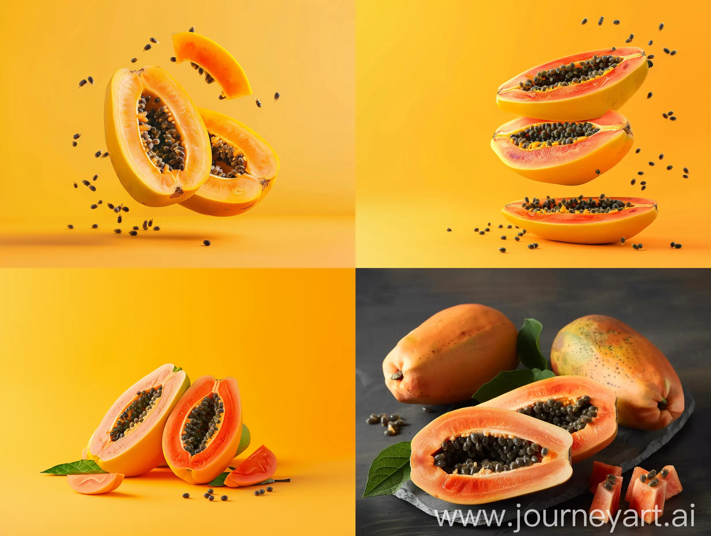 Vibrant-Papaya-Fruit-on-Display-in-Natural-Setting