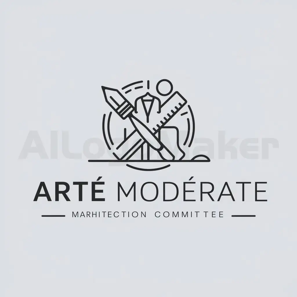 a logo design,with the text "Create a logo for an arts committee where you include the essence and union of the careers, architecture, graphic, fashion, and multimedia", main symbol:Arte,Moderate,clear background