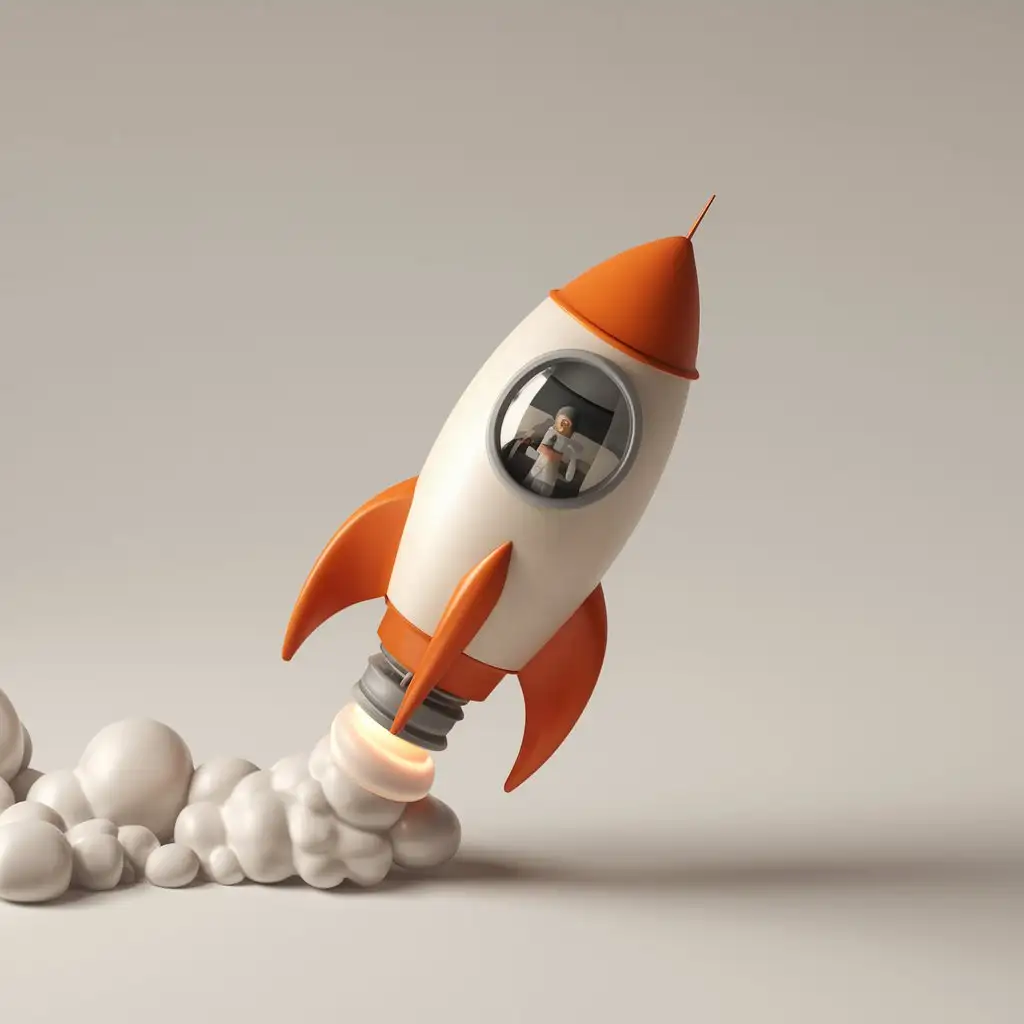 Orange-and-White-Rocket-Launch-with-30-Degree-Angle