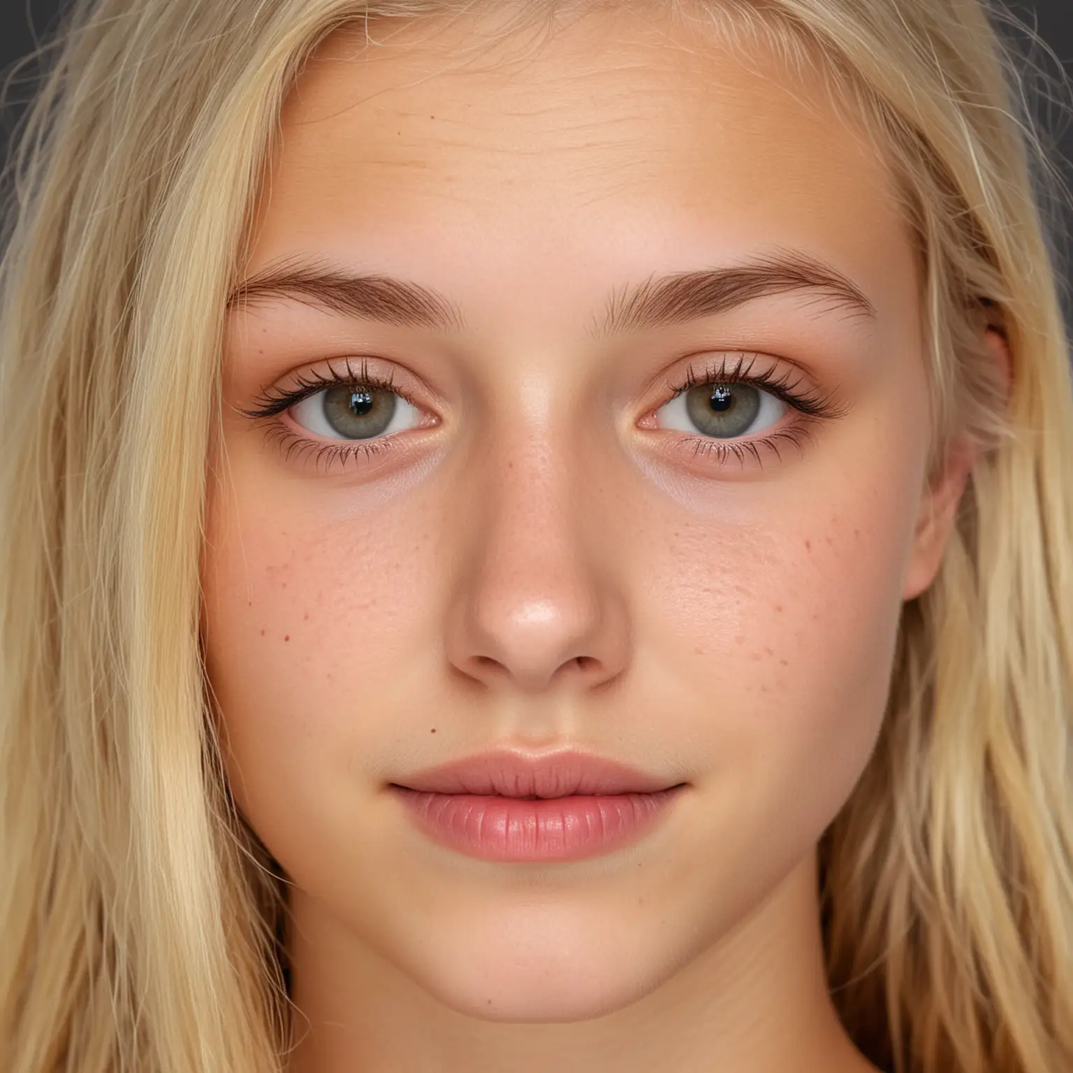 Closeup Portrait of Young Blonde Woman