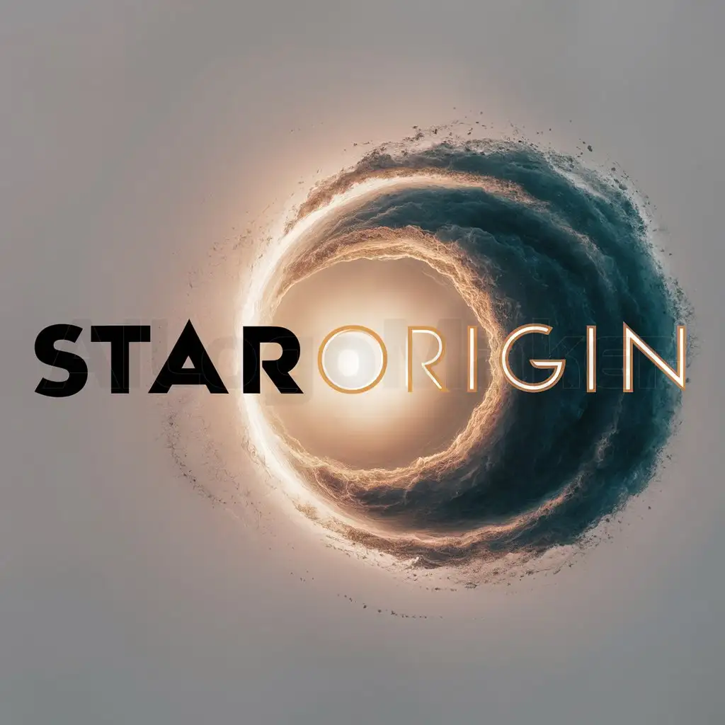 a logo design,with the text "starorigin", main symbol:majestic atmosphere, genesis of stars,Moderate,clear background