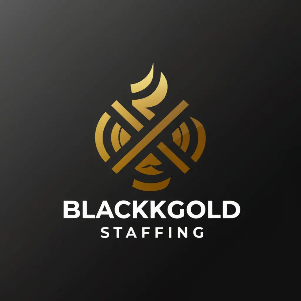 a logo design,with the text "BlackGold Staffing", main symbol:Oil and Gas Industries,Moderate,be used in Technology industry,clear background
