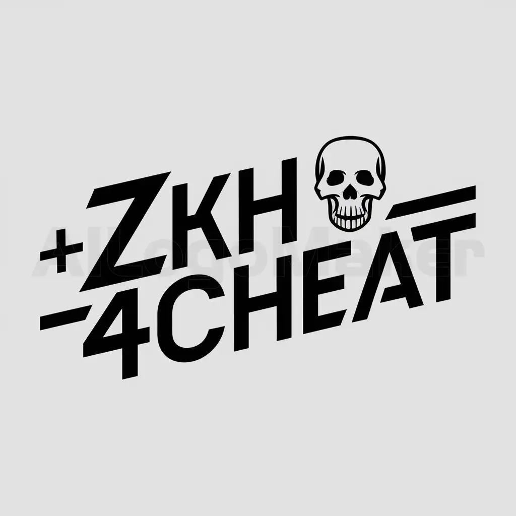 a logo design,with the text "_zKh4Cheat", main symbol:Skeleton,Moderate,be used in Others industry,clear background