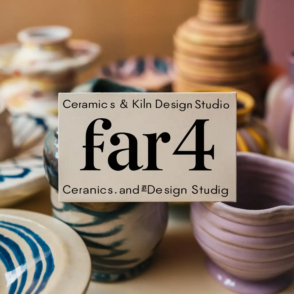 Студия керамики и обжига дизайн визитки название студии Far4
