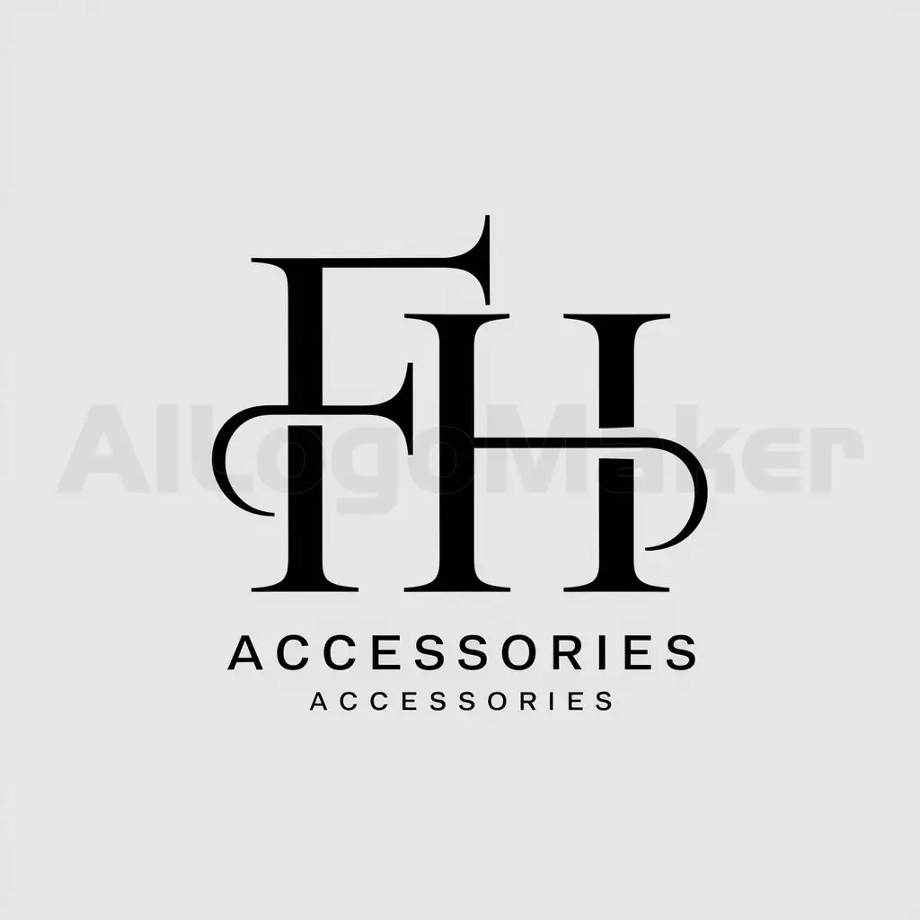 a logo design,with the text "for her", main symbol:FH,Moderate,be used in accessories industry,clear background