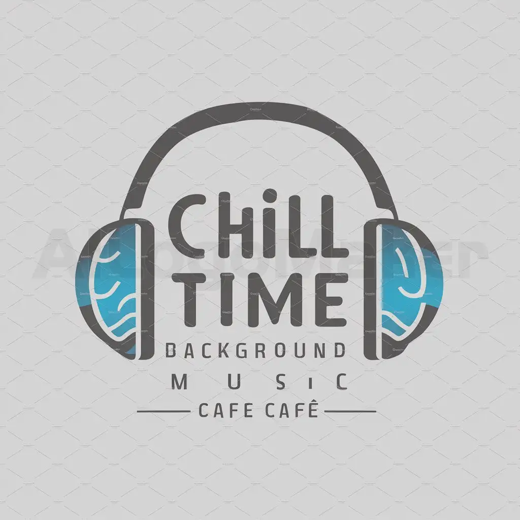 a logo design,with the text "Chill Time Background Music", main symbol:headphone,Moderate,be used in café industry,clear background