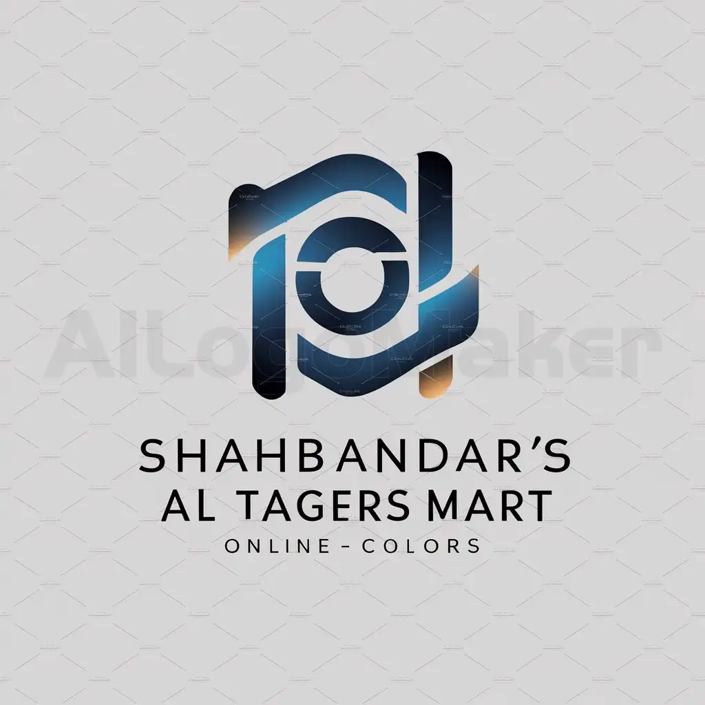 a logo design,with the text "Shahbandrs Al Tagers Mart Online - Colors", main symbol:onlinestore,complex,be used in Technology industry,clear background