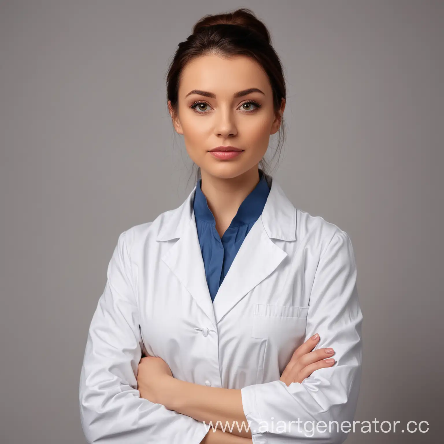 Professional-Woman-Doctor-in-White-Coat-at-Beauty-Clinic