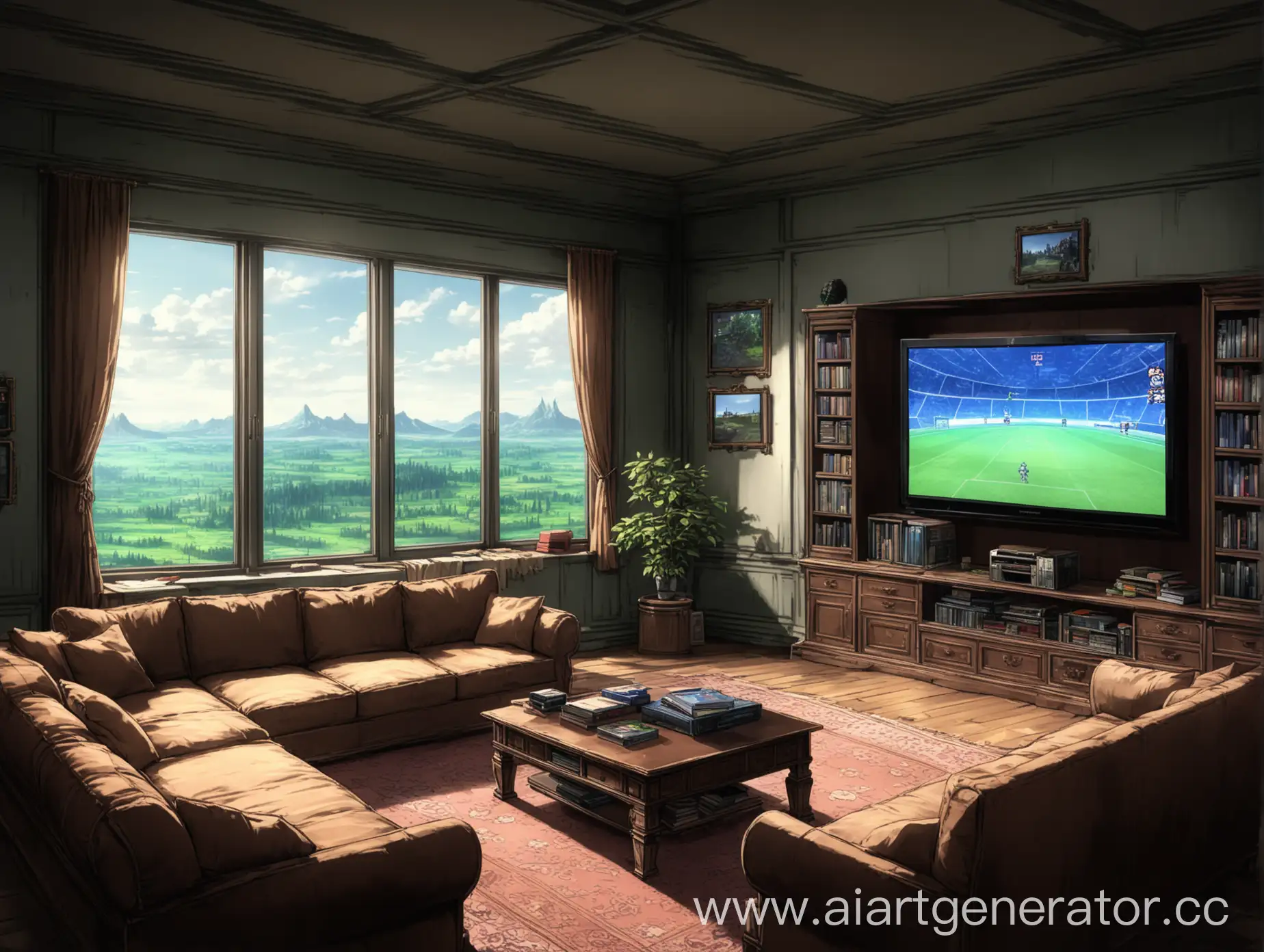 Luxurious-Game-Room-with-Expensive-Television-and-Cozy-Sofa