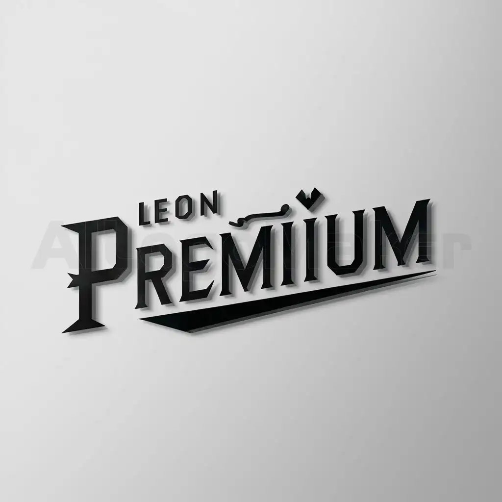 a logo design,with the text "LEON PREMİUM", main symbol:PREMİUM,Moderate,be used in Technology industry,clear background