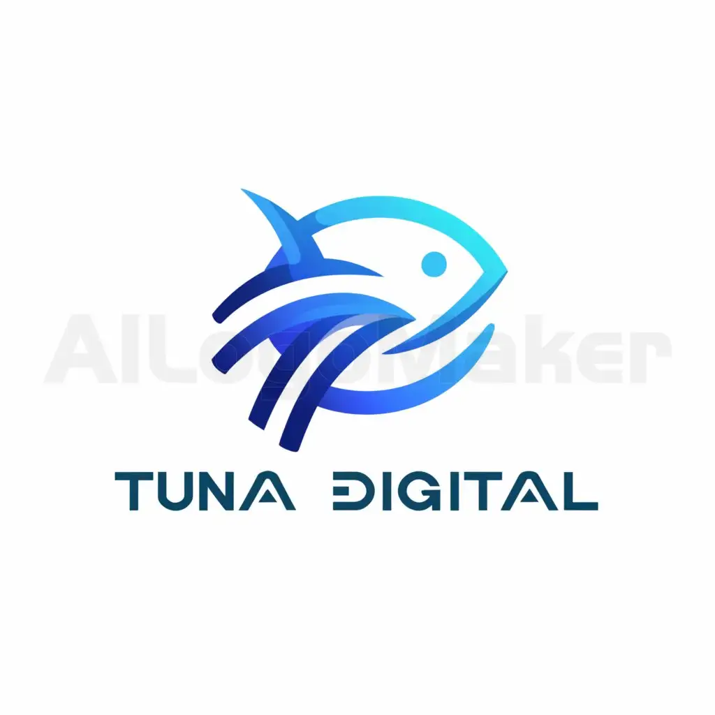 a logo design,with the text "Tuna Digital", main symbol:clear,Moderate,be used in Internet industry,clear background