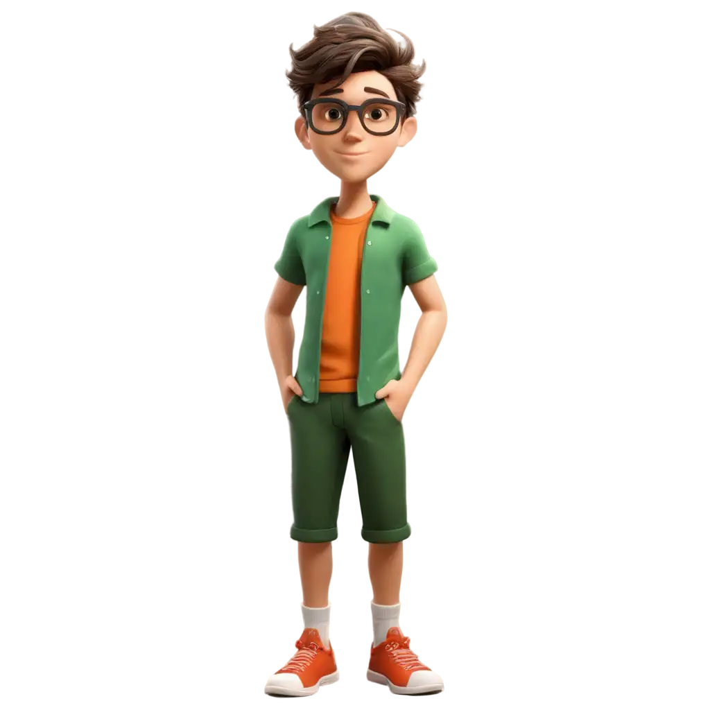 PNG-Cartoon-Image-of-a-White-Boy-with-Glasses-and-Ear-Flurry