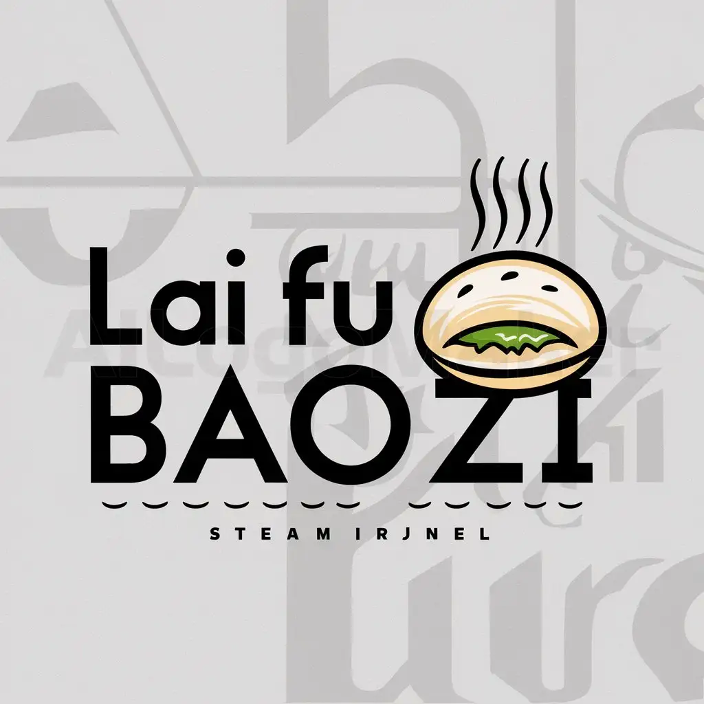 a logo design,with the text "Lai Fu Baozi", main symbol:baozi,Moderate,clear background