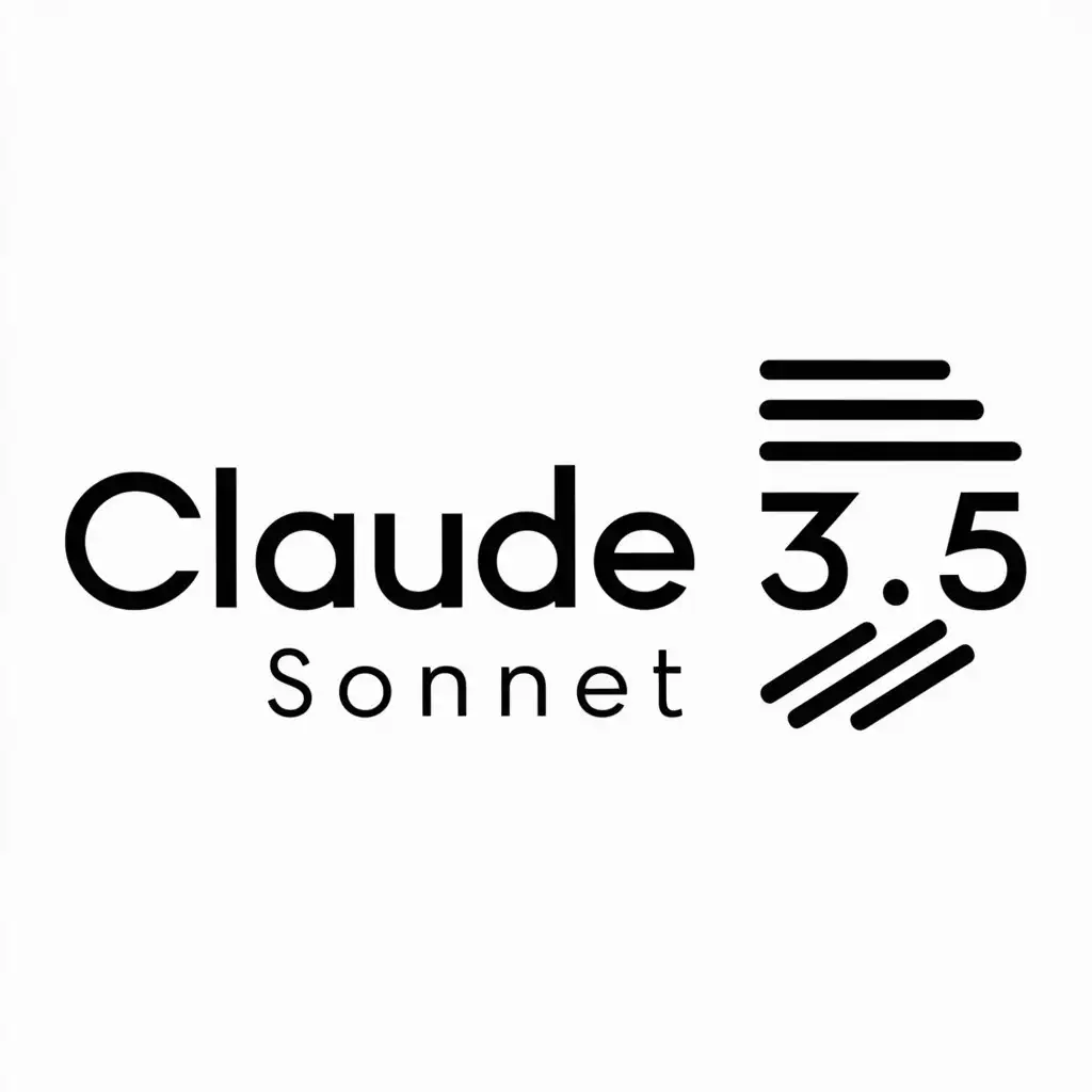 a logo design,with the text "Claude 3,5 Sonnet", main symbol:Claude 3,5 Sonnet,Minimalistic,be used in Technology industry,clear background