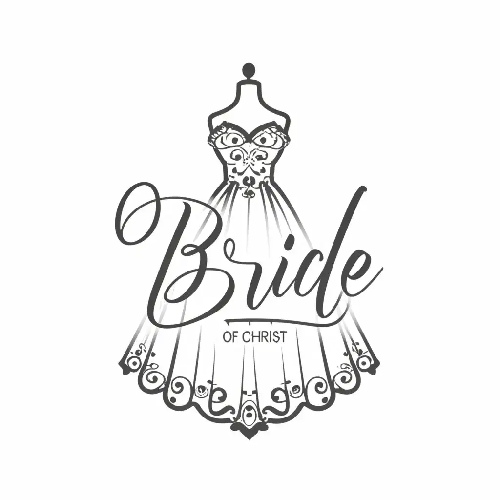 a logo design,with the text "Bride of Christ", main symbol:Boutique, Bride, Bride Dress,Moderate,clear background