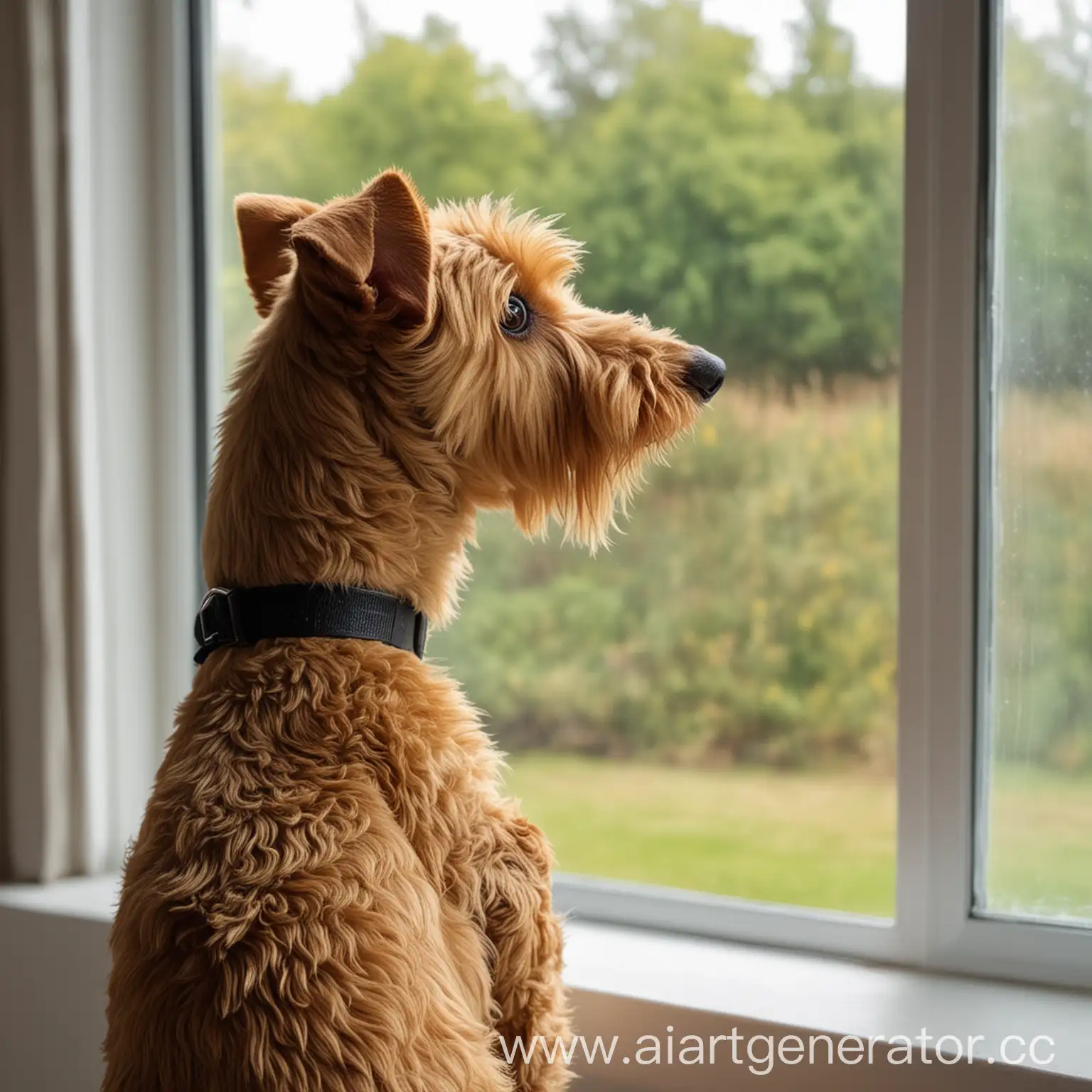 Curious-Corn-Terrier-Watching-Through-Window