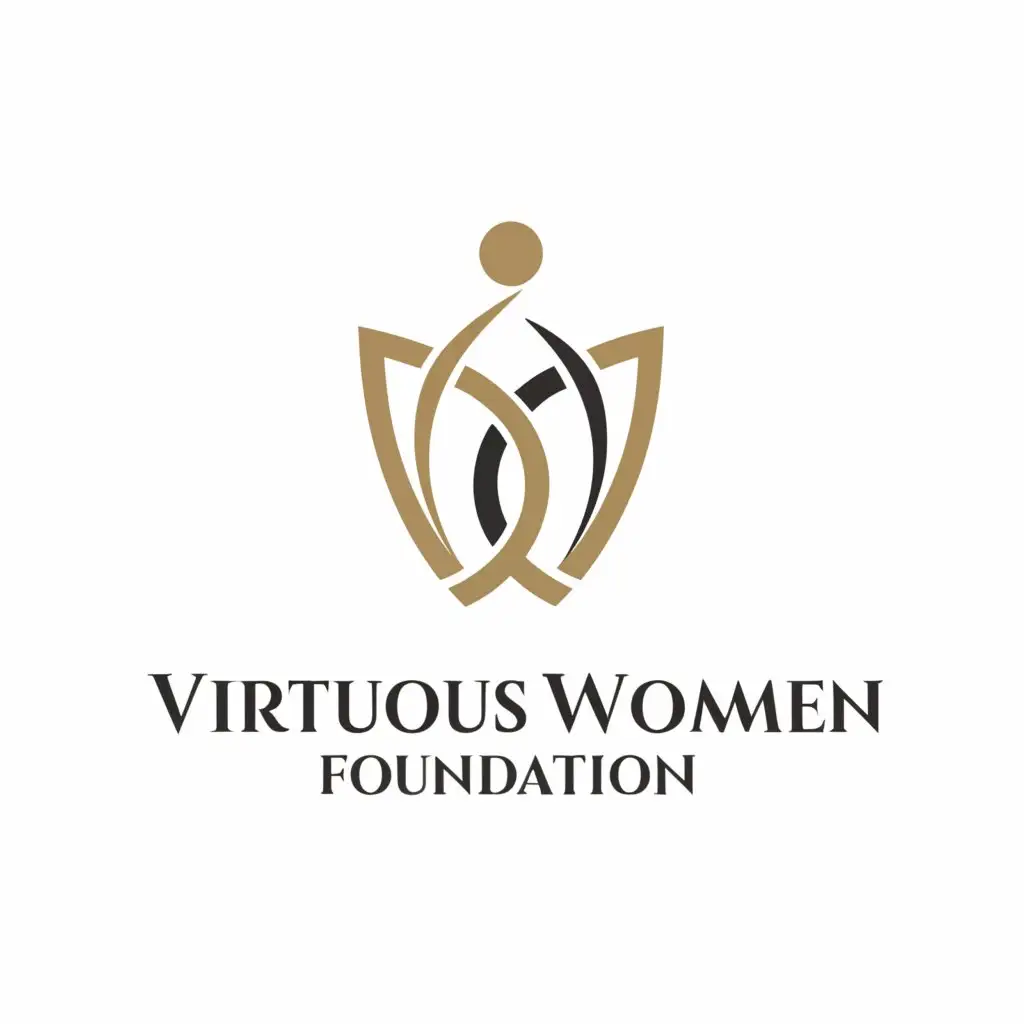 a logo design,with the text "Virtuous women foundation", main symbol:female,Moderate,clear background