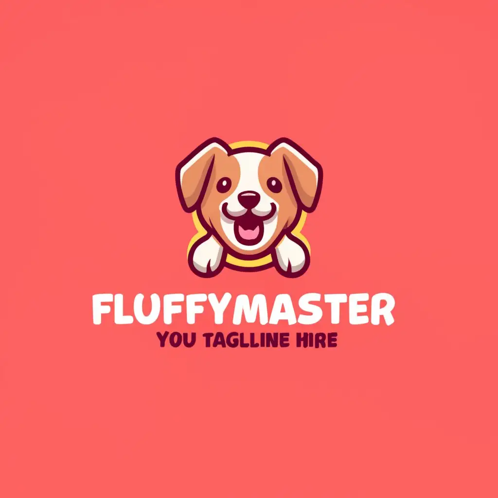 LOGO-Design-For-Fluffymaster-Playful-Dog-Illustration-for-Pets-and-Animals-Branding