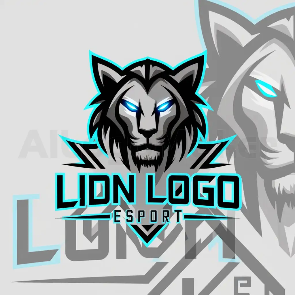a logo design,with the text "lion logo esport ", main symbol:lion cyberpunk,complex,be used in Sports Fitness industry,clear background