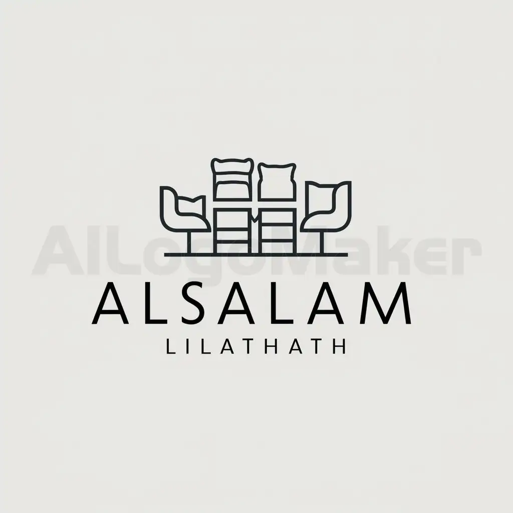 a logo design,with the text "alsalam lilathath", main symbol:furniture,Moderate,clear background