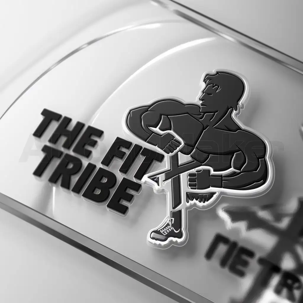 LOGO-Design-For-The-Fit-Tribe-Empowering-Fitness-with-Bodybuilder-Symbol-on-Clear-Background