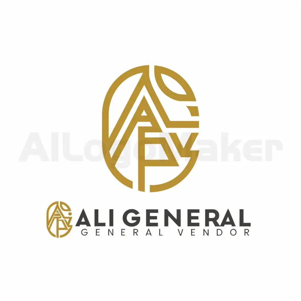 a logo design,with the text "Ali General Vendor", main symbol:Agency,Moderate,clear background