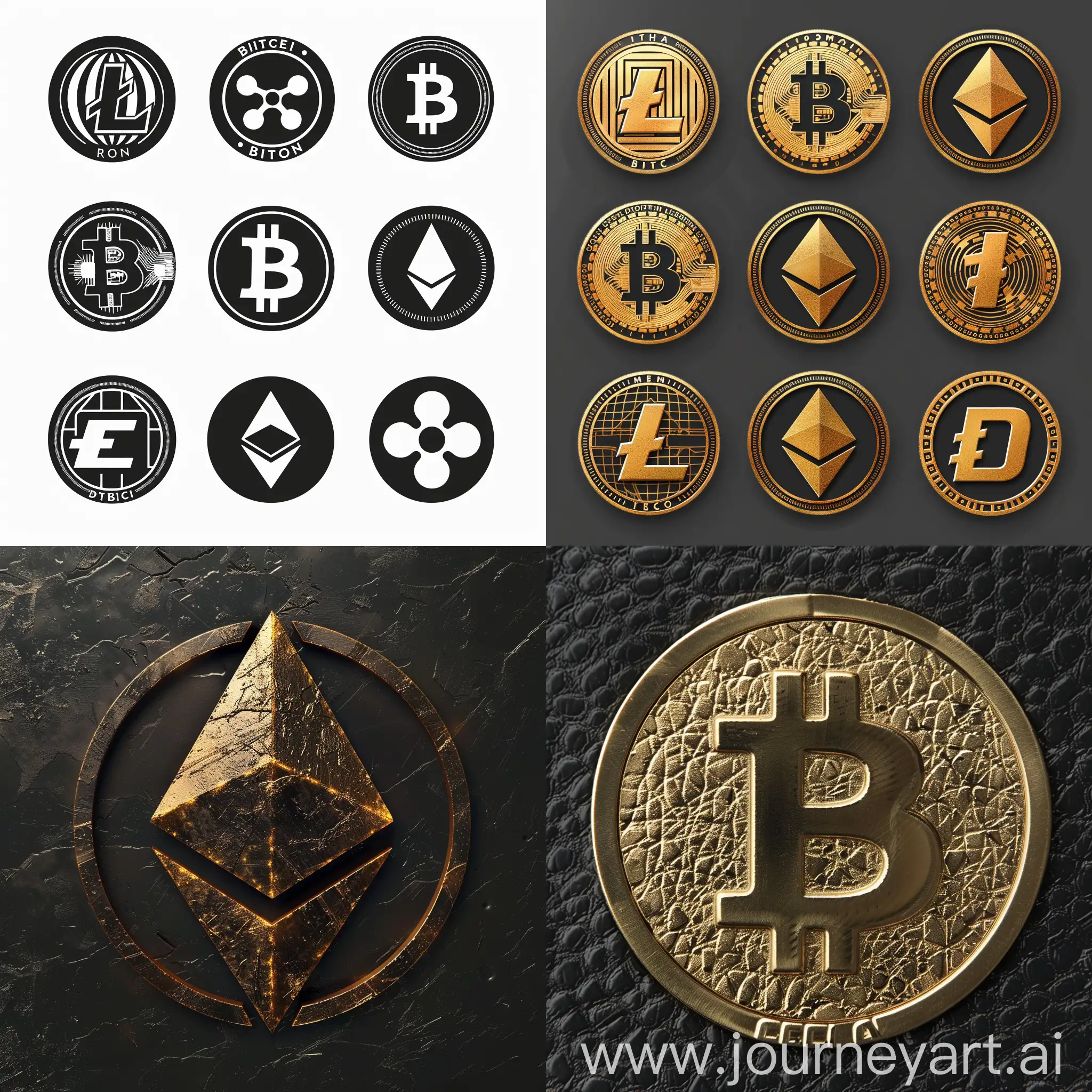 Cryptocurrency-Logos-Apeing-in-Abstract-Style