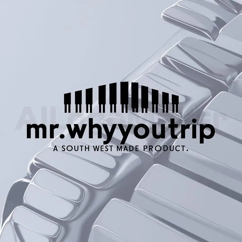 a logo design,with the text "Mr.WhyYouTrip a `South West Made Product`", main symbol:Piano
,Moderate,clear background