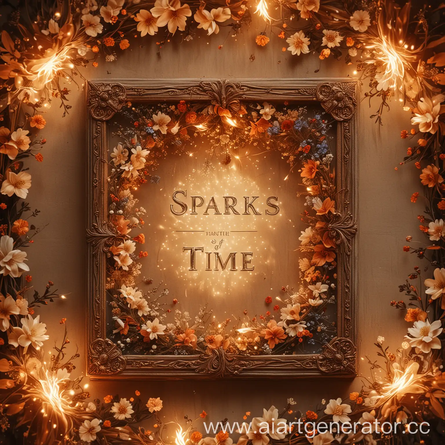 Floral-Ornaments-Surrounding-Sparks-of-Time-in-WarmToned-Poetry-Cover