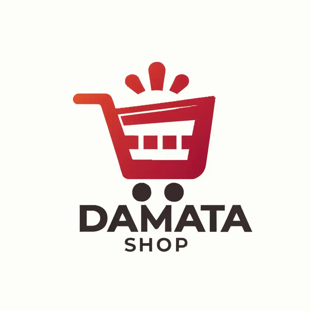 a logo design,with the text "daMata Shop", main symbol:SHOP,Moderate,clear background