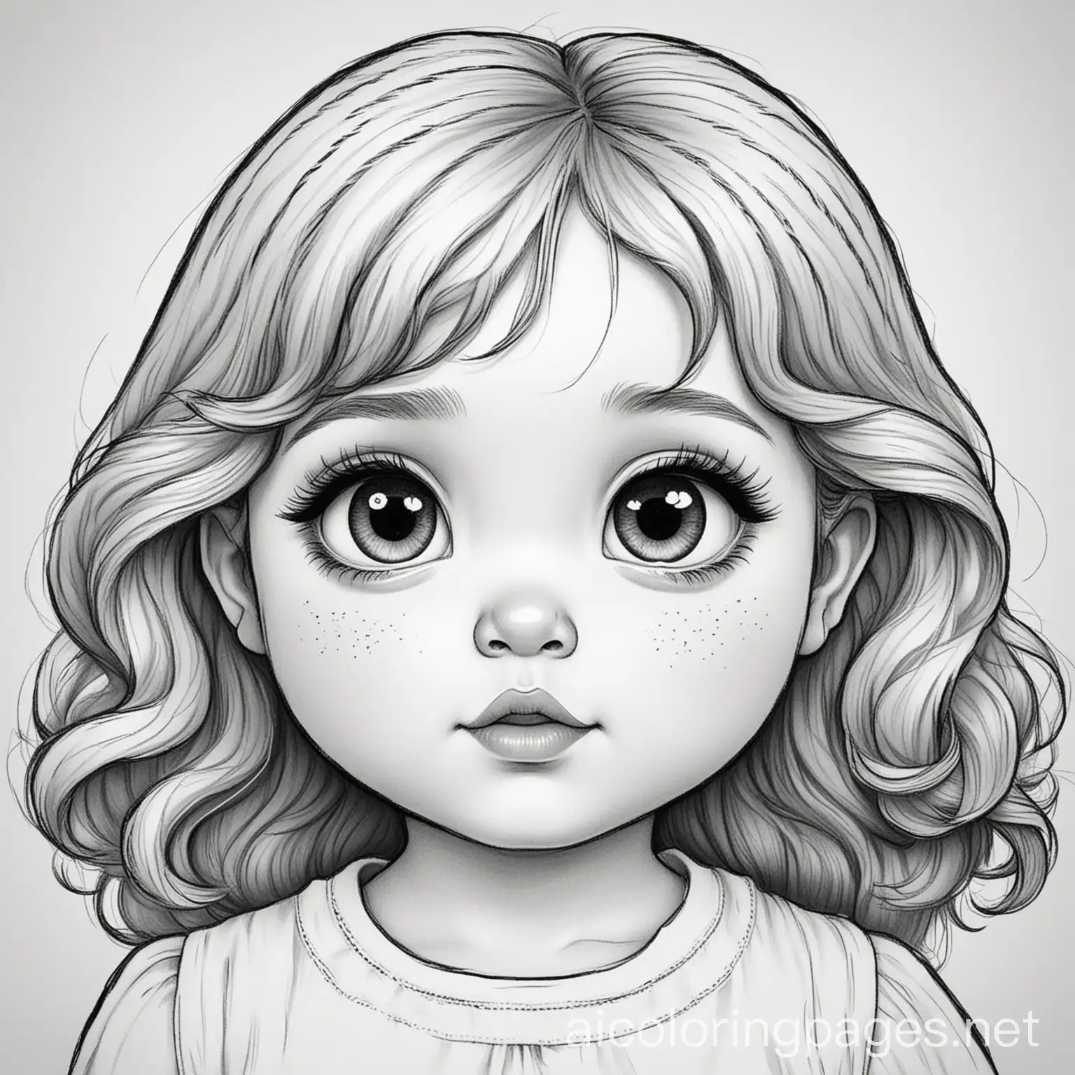 Adorable-Baby-Girl-Coloring-Page-with-Wavy-Hair-and-Big-Eyes