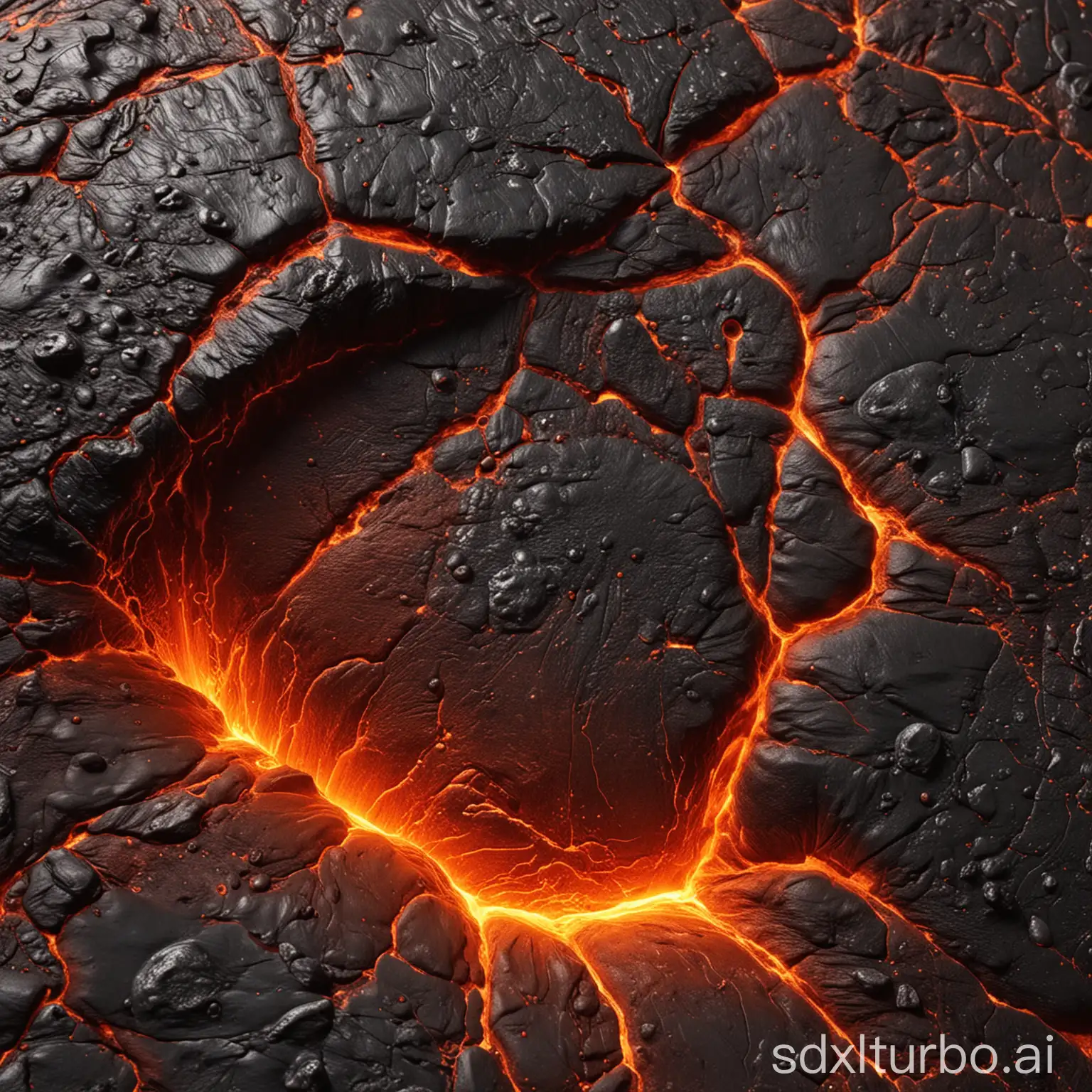 a super realistic and detailed magma planet surface texture