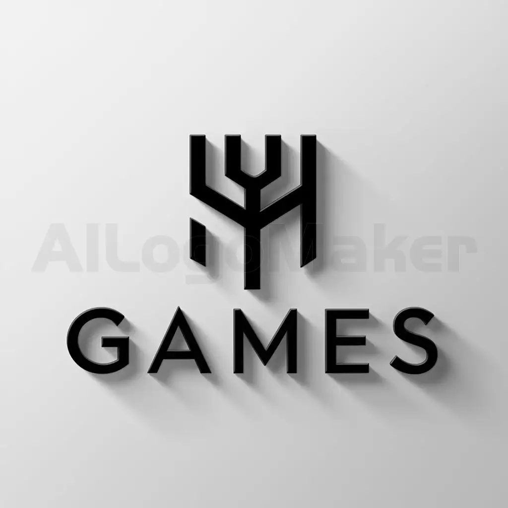 a logo design,with the text "Games", main symbol:YN,Moderate,clear background