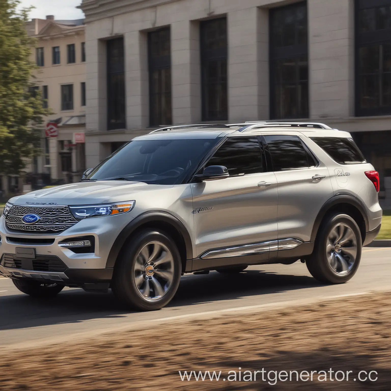 Electric-Ford-Explorer-in-Urban-Setting