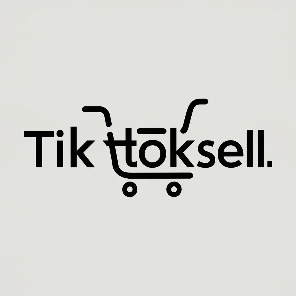 LOGO-Design-For-TikToksell-Shopping-Cart-Symbol-for-Retail-Industry