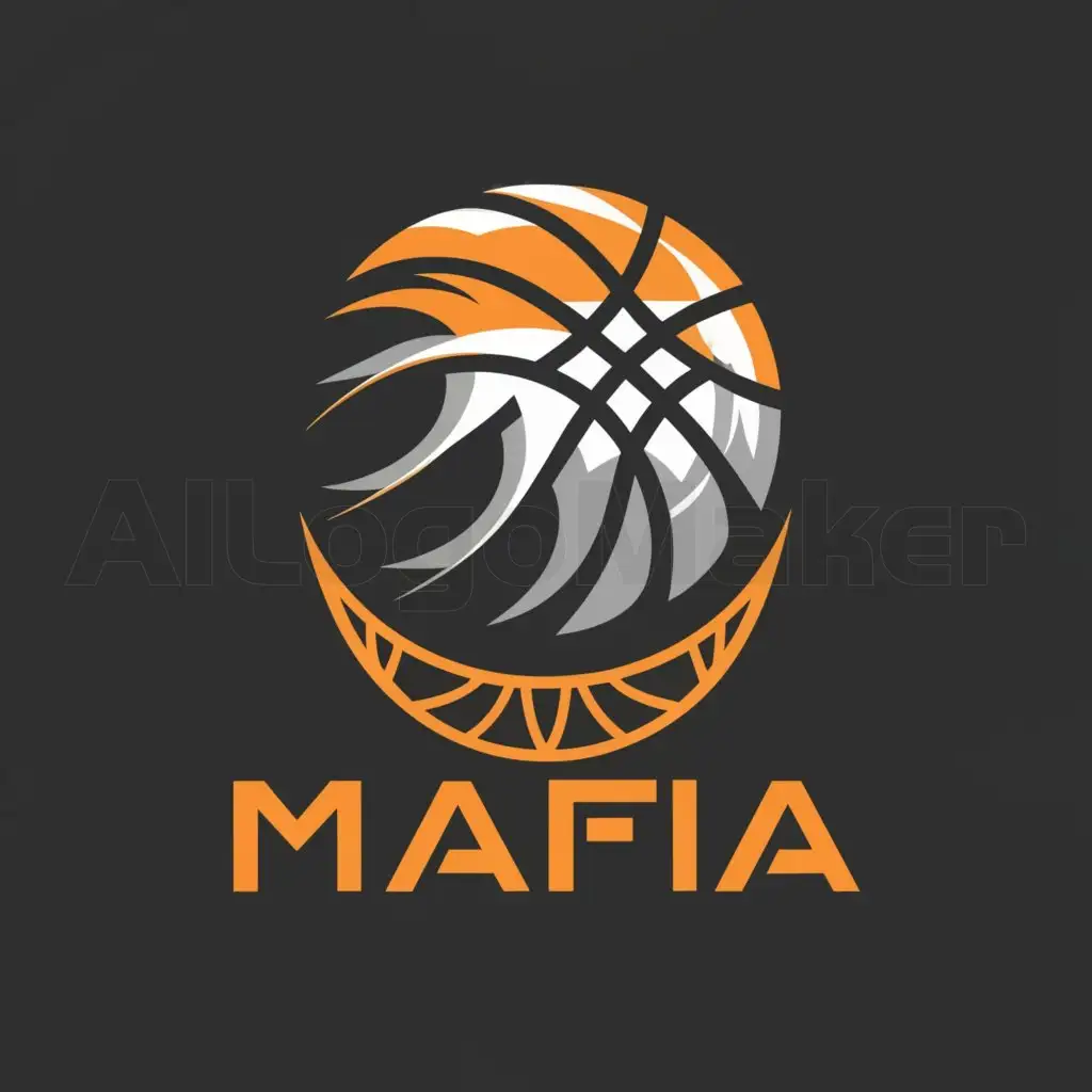 a logo design,with the text "Mafia", main symbol:basketball ball,Moderate,be used in Sports Fitness industry,clear background