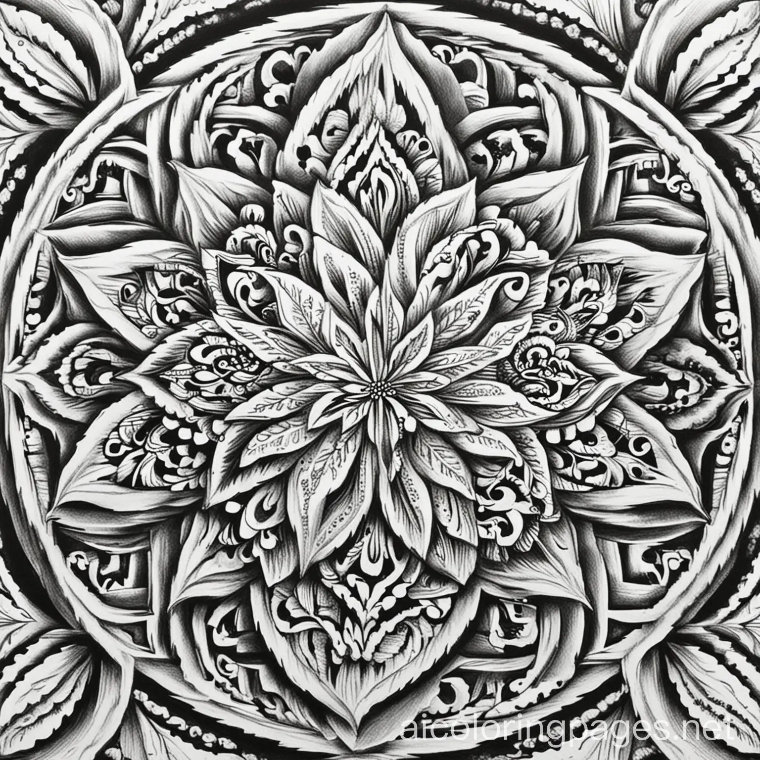Simple-Mandala-Flower-Coloring-Page-EasytoColor-Black-and-White-Pattern-for-Kids
