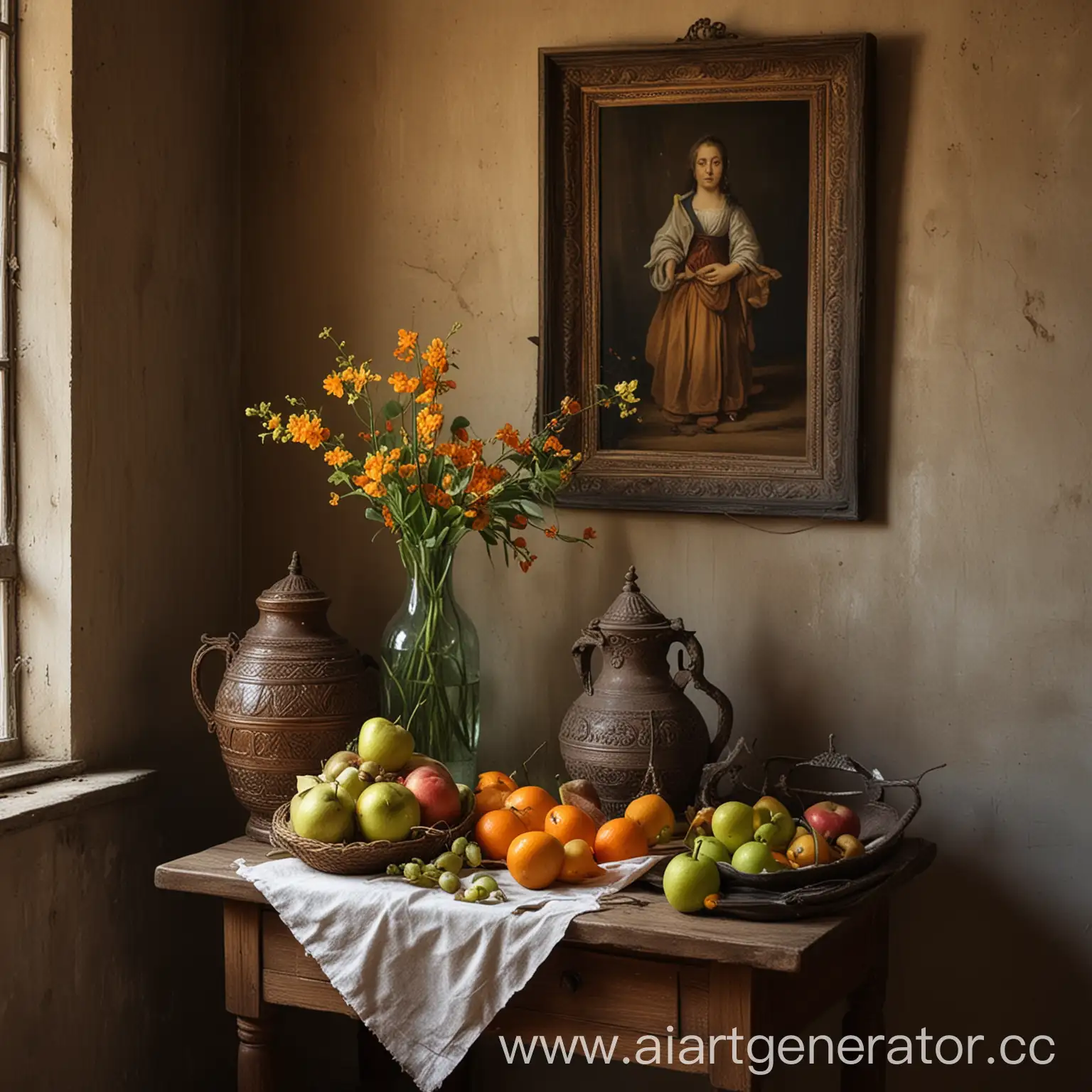 Rustic-Village-Interior-Still-Life-with-Traditional-Charm