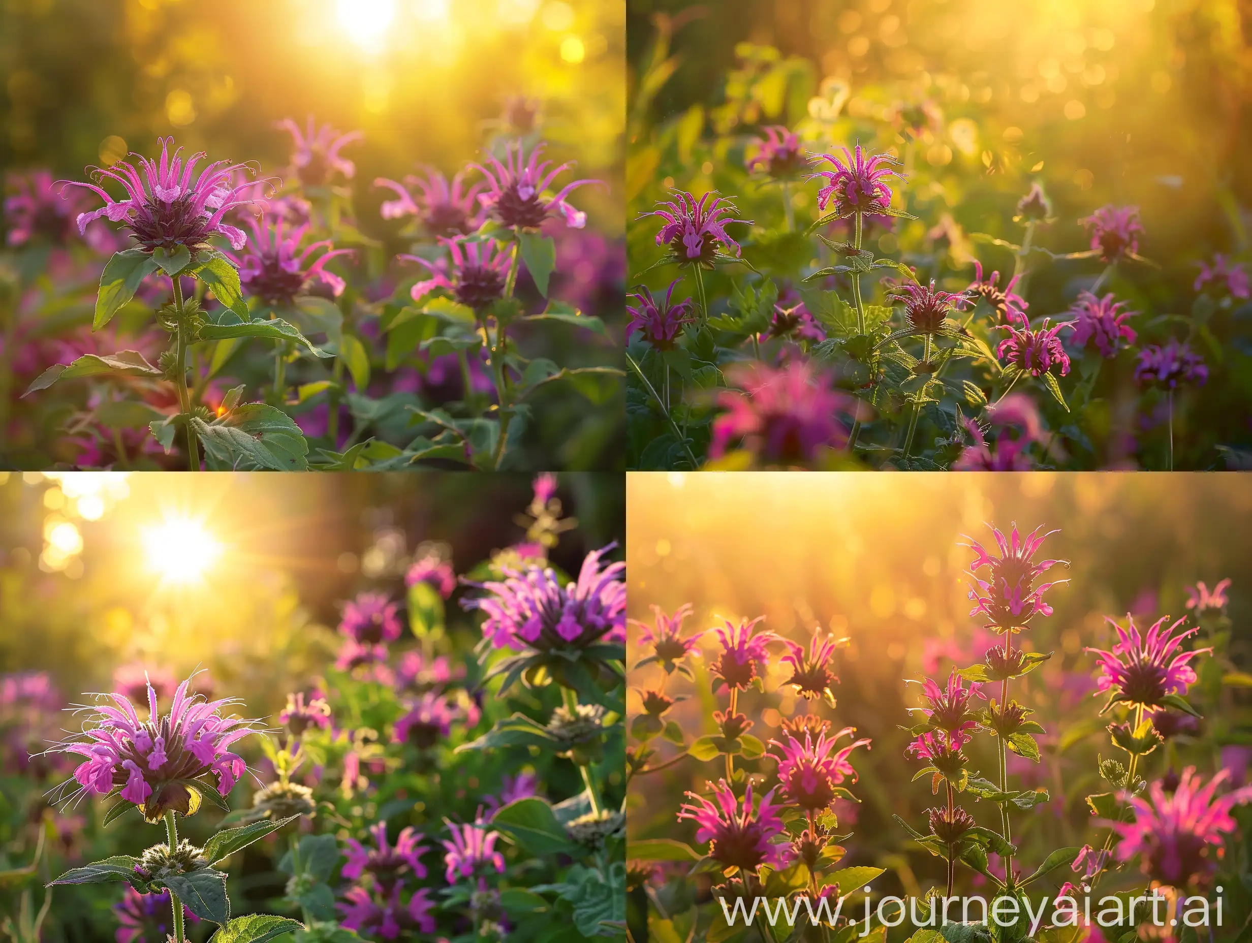 Serene-Monarda-fistulosa-Humdinger-in-Golden-Sunlight