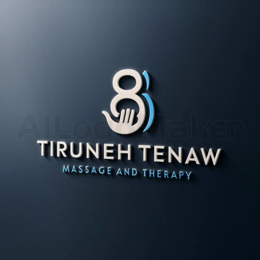 a logo design,with the text "TIRUNEH TENAW Massage AND therapy", main symbol:8 AND HAND AND FOOT,Moderate,be used in Medical Dental industry,clear background