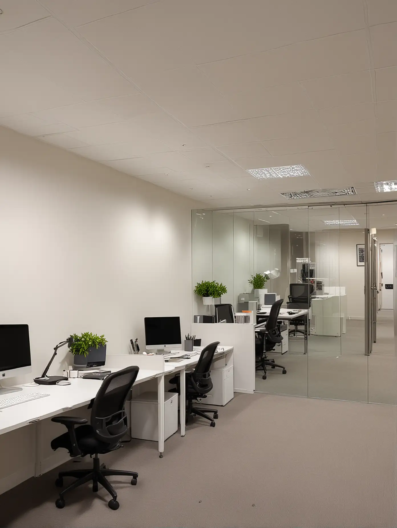 Modern OpenPlan Office with Wall Art and Collaborative Spaces