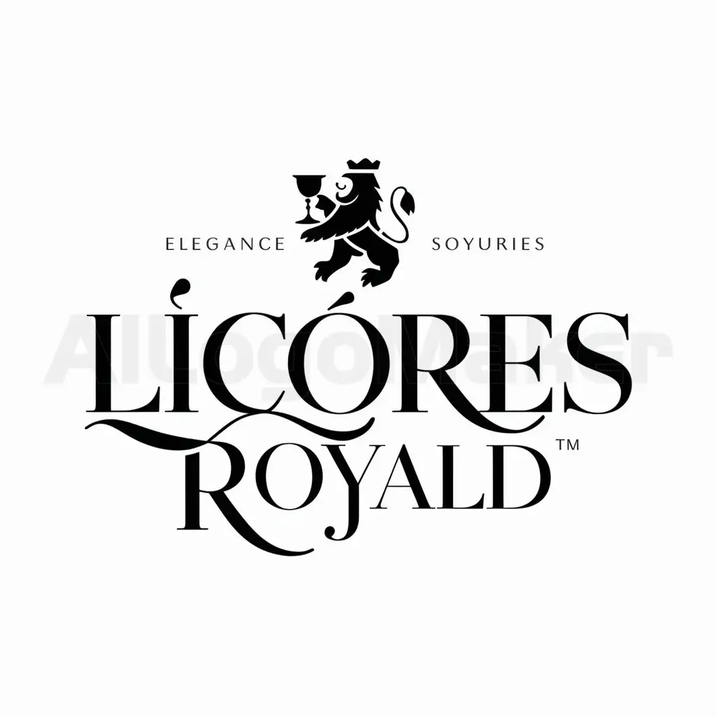 a logo design,with the text "LICORES ROYALD", main symbol:LICORES ROYALD,complex,be used in Others industry,clear background