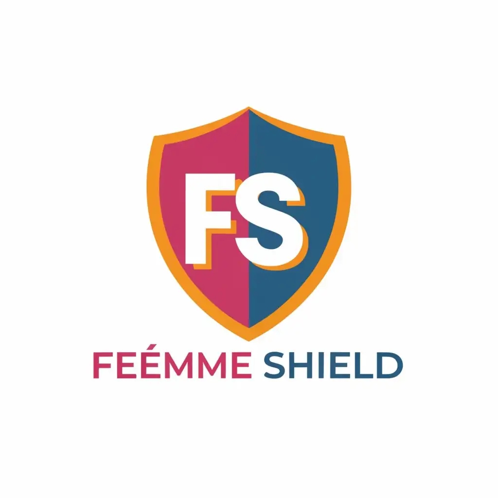 a logo design,with the text "FemmeShield", main symbol:FS, Shield,Moderate,be used in 0 industry,clear background
