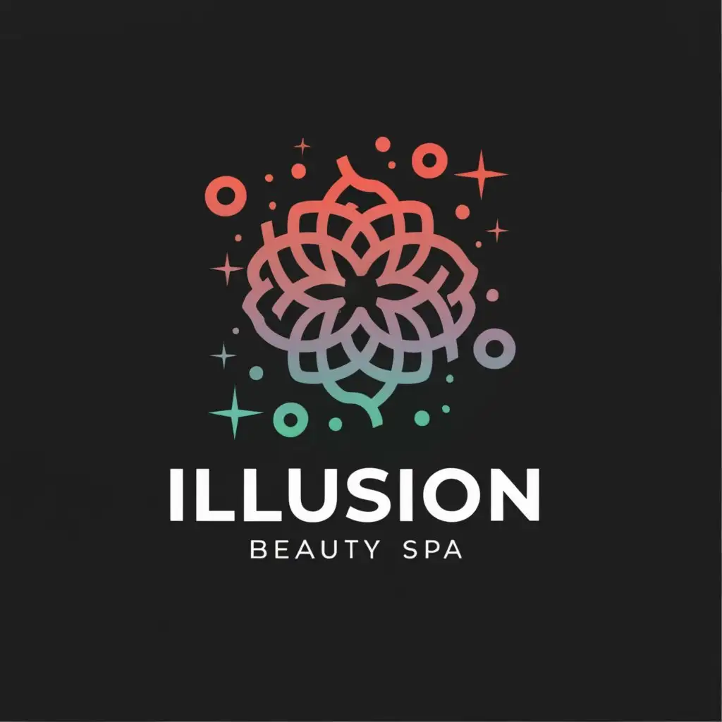 a logo design,with the text "illusion", main symbol:sparkle
cosmos,Minimalistic,be used in Beauty Spa industry,clear background