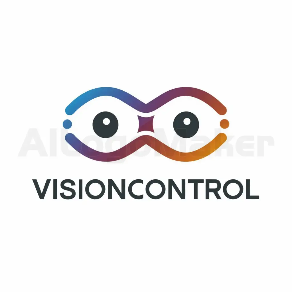 a logo design,with the text "Vision control ", main symbol:EYES,Moderate,be used in Technology industry,clear background