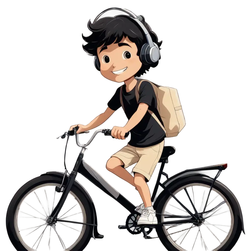 Optimized-PNG-Image-Happy-11YearOld-Boy-Riding-Bicycle-with-Headphones-Cartoon-Style