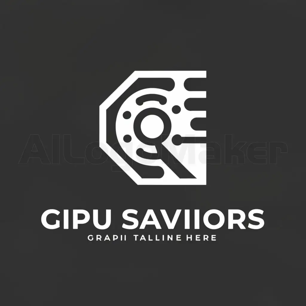 a logo design,with the text "Graphic card repairing company named GPU Saviors", main symbol:Simple Graphic card,Moderate,clear background