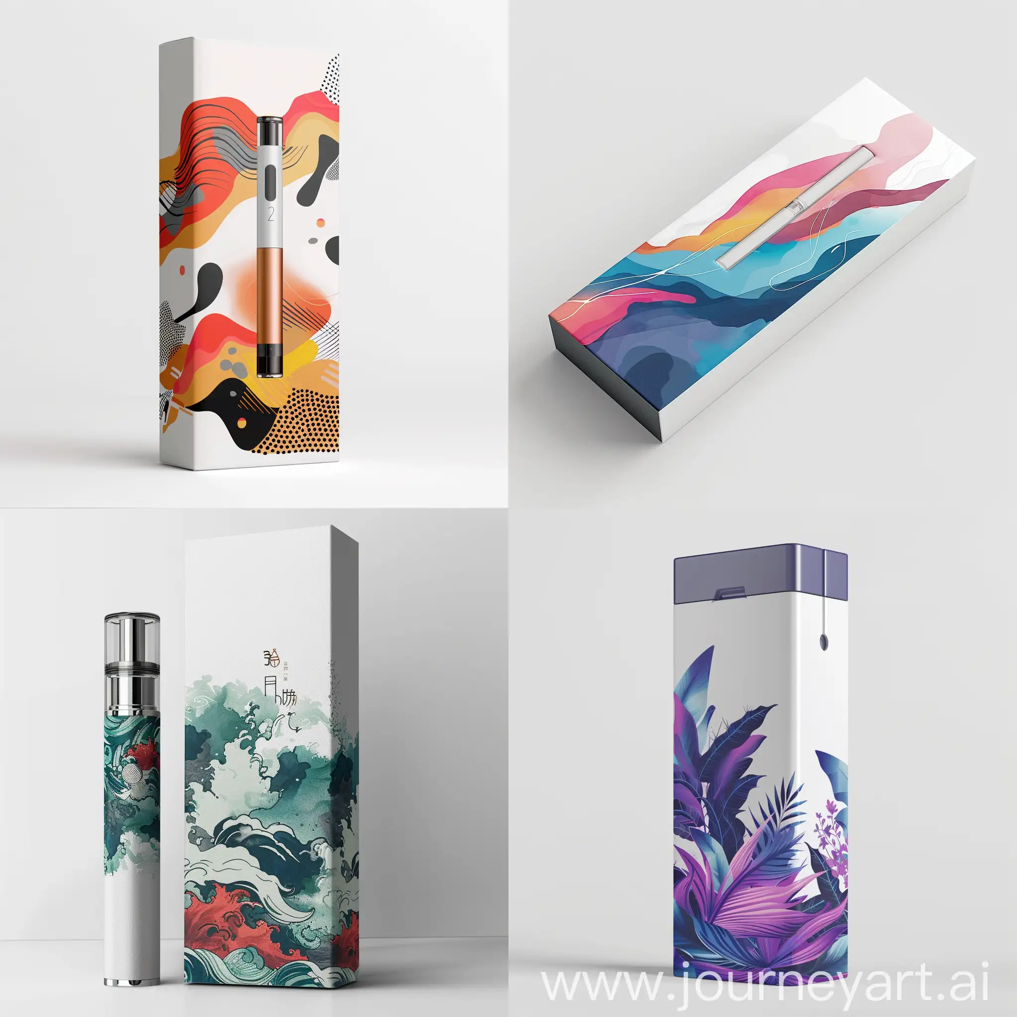 design the box in white background style for vape disposable product
